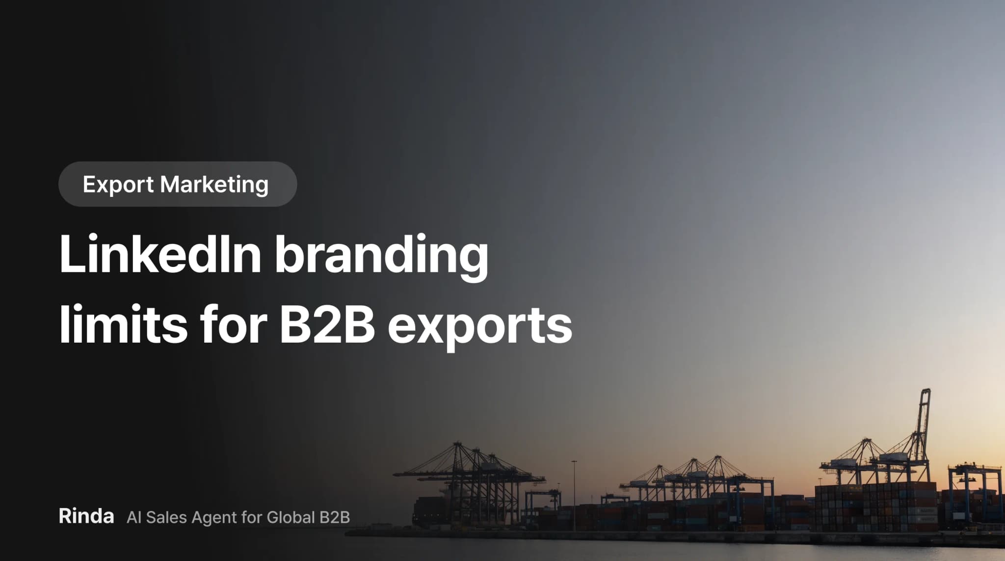LinkedIn branding limits for B2B exports