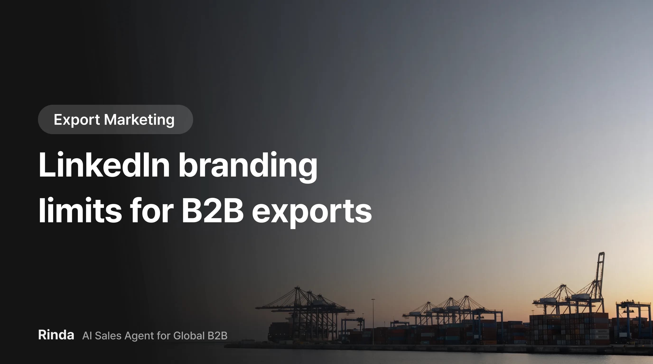 LinkedIn branding limits for B2B exports