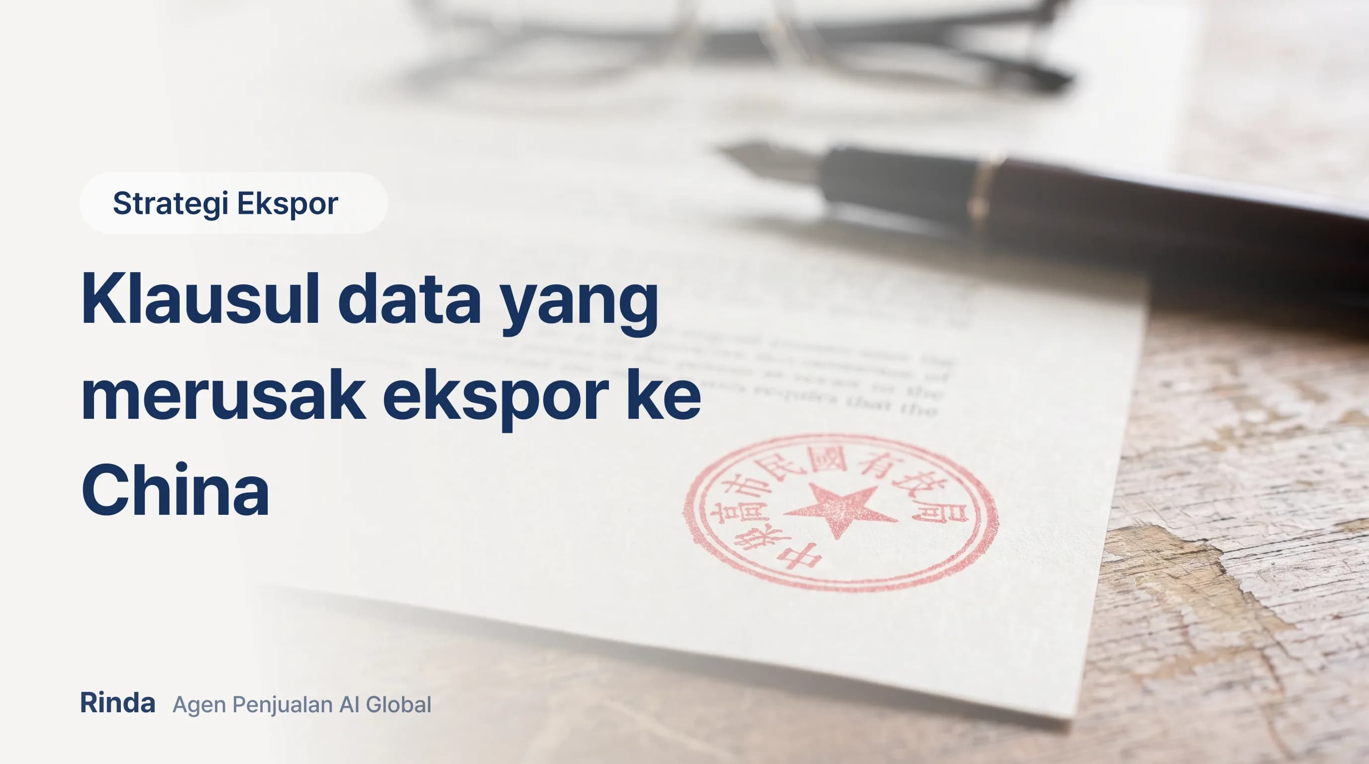 Klausul data yang merusak ekspor ke China