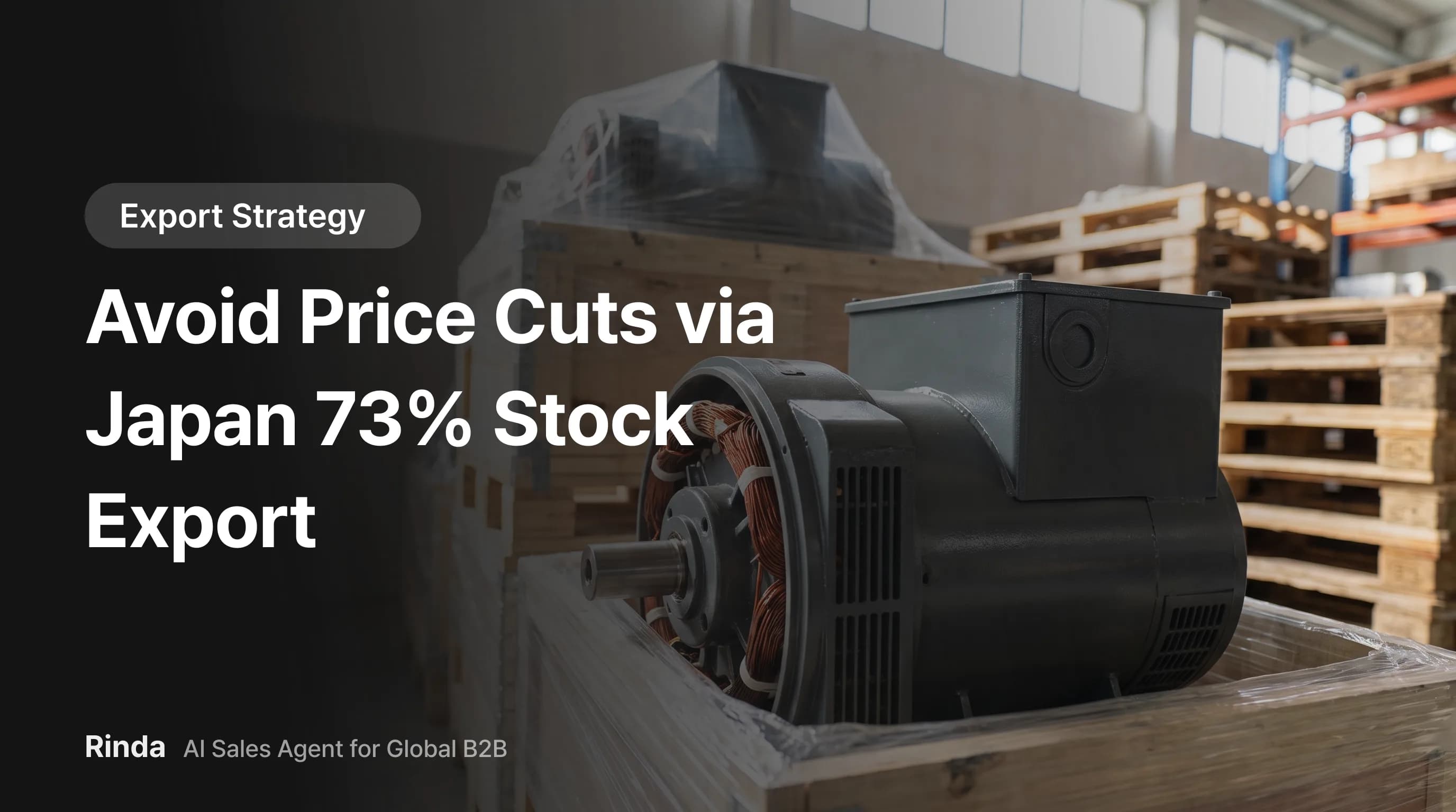 Avoid Price Cuts via Japan 73% Stock Export