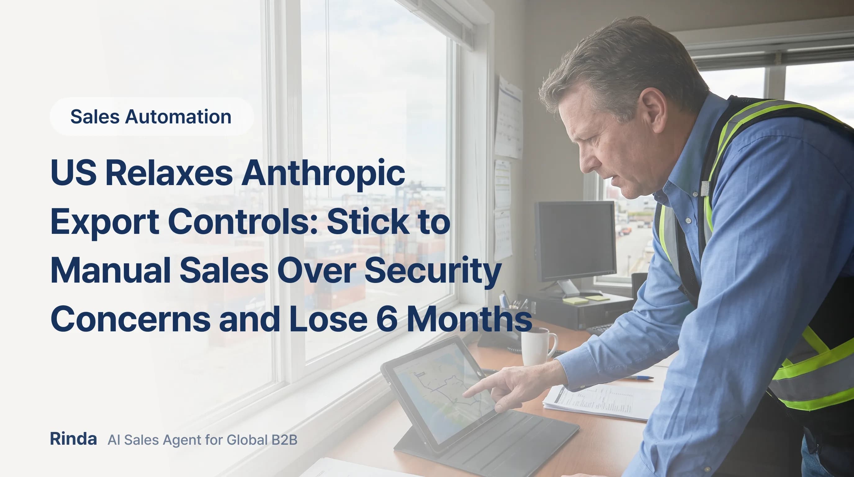 US Relaxes Anthropic Export Controls: Stick to Manual Sales Over Security Concerns and Lose 6 Months