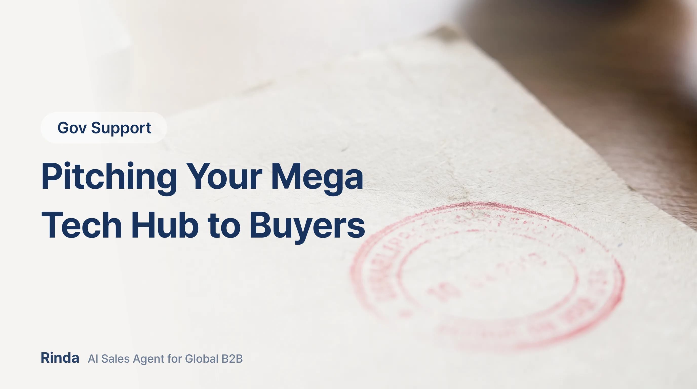 Pitching Your Mega Tech Hub to Buyers