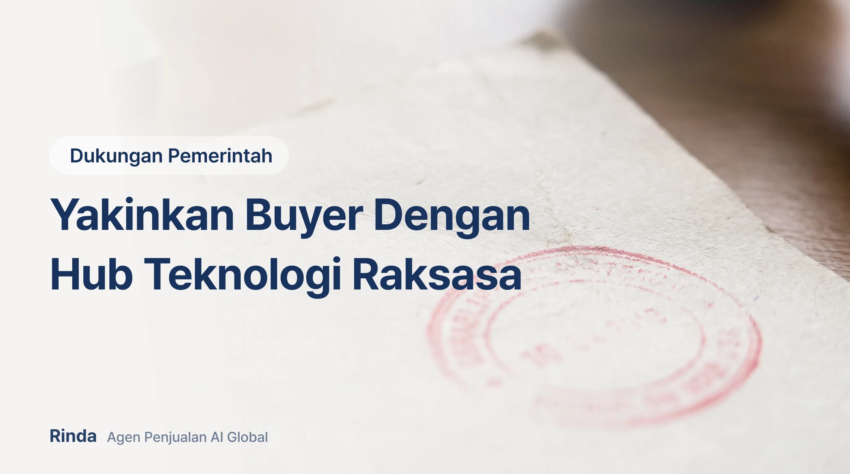 Yakinkan Buyer Dengan Hub Teknologi Raksasa