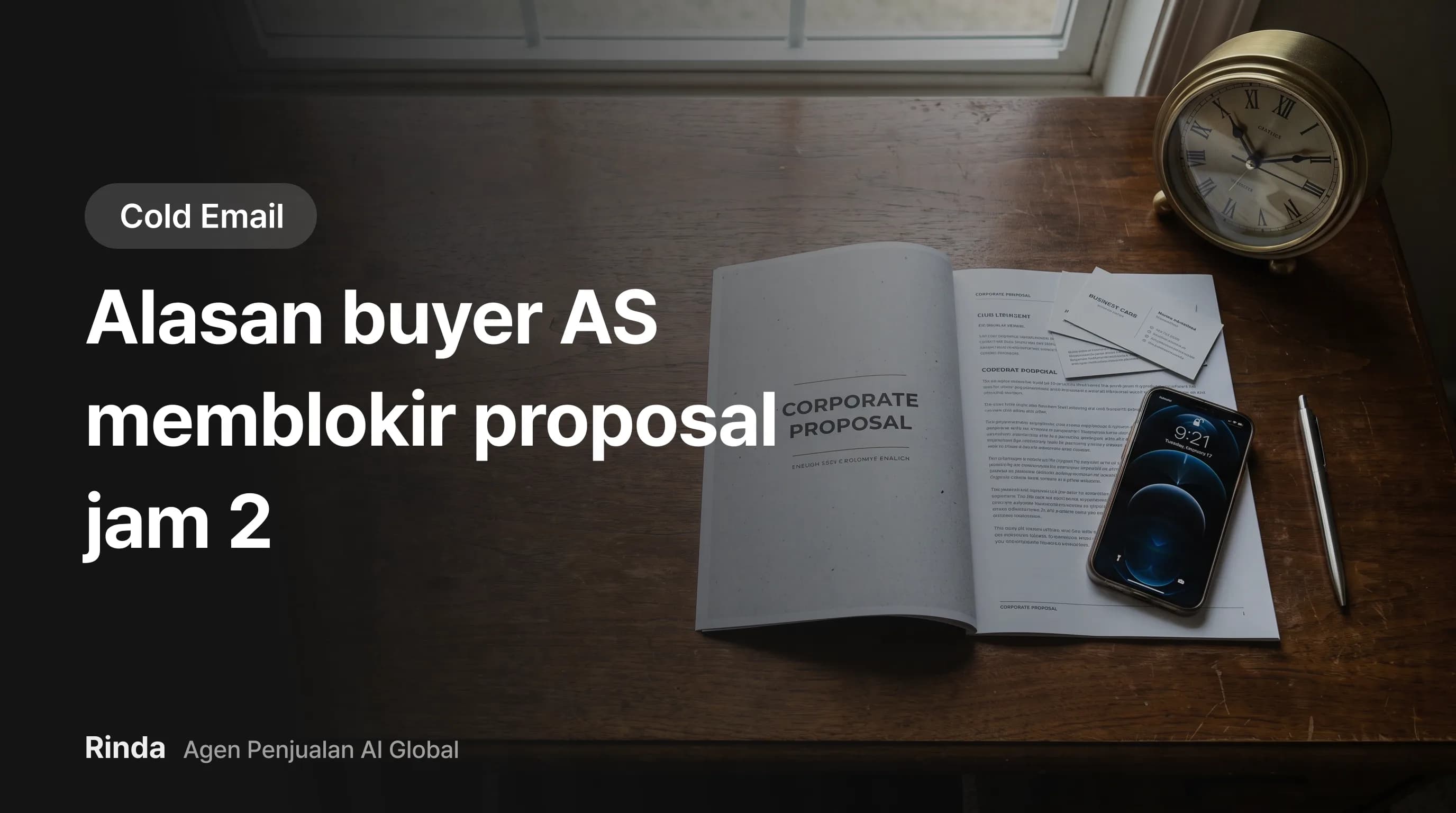 Alasan buyer AS memblokir proposal jam 2