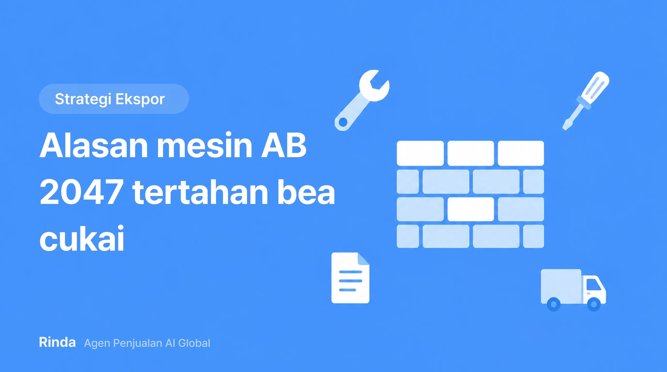 Alasan mesin AB 2047 tertahan bea cukai