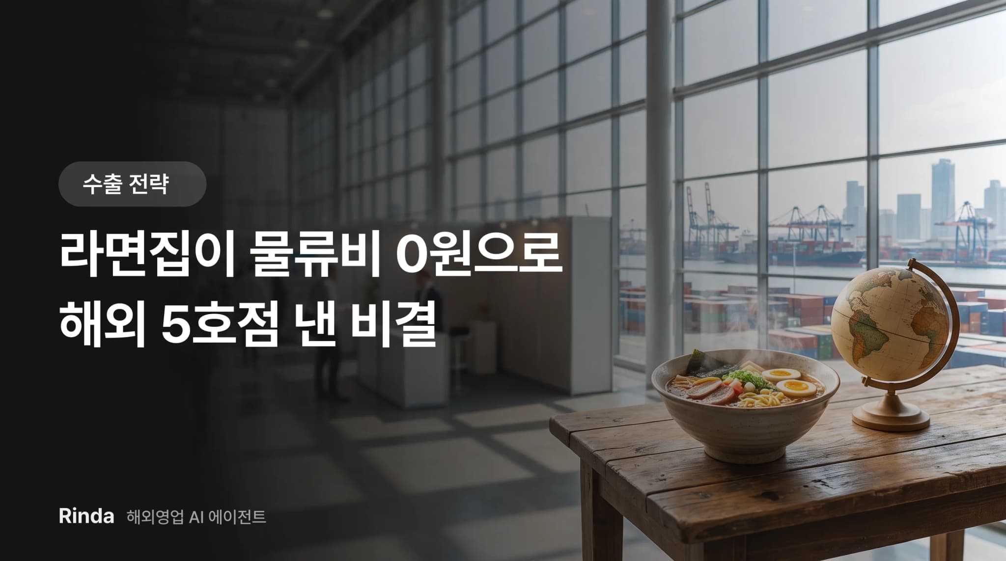 라면집이 물류비 0원으로 해외 5호점 낸 비결