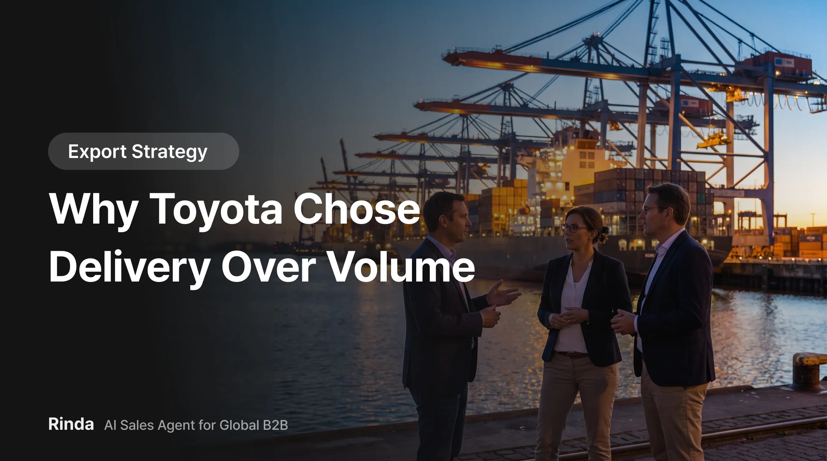 Why Toyota Chose Delivery Over Volume