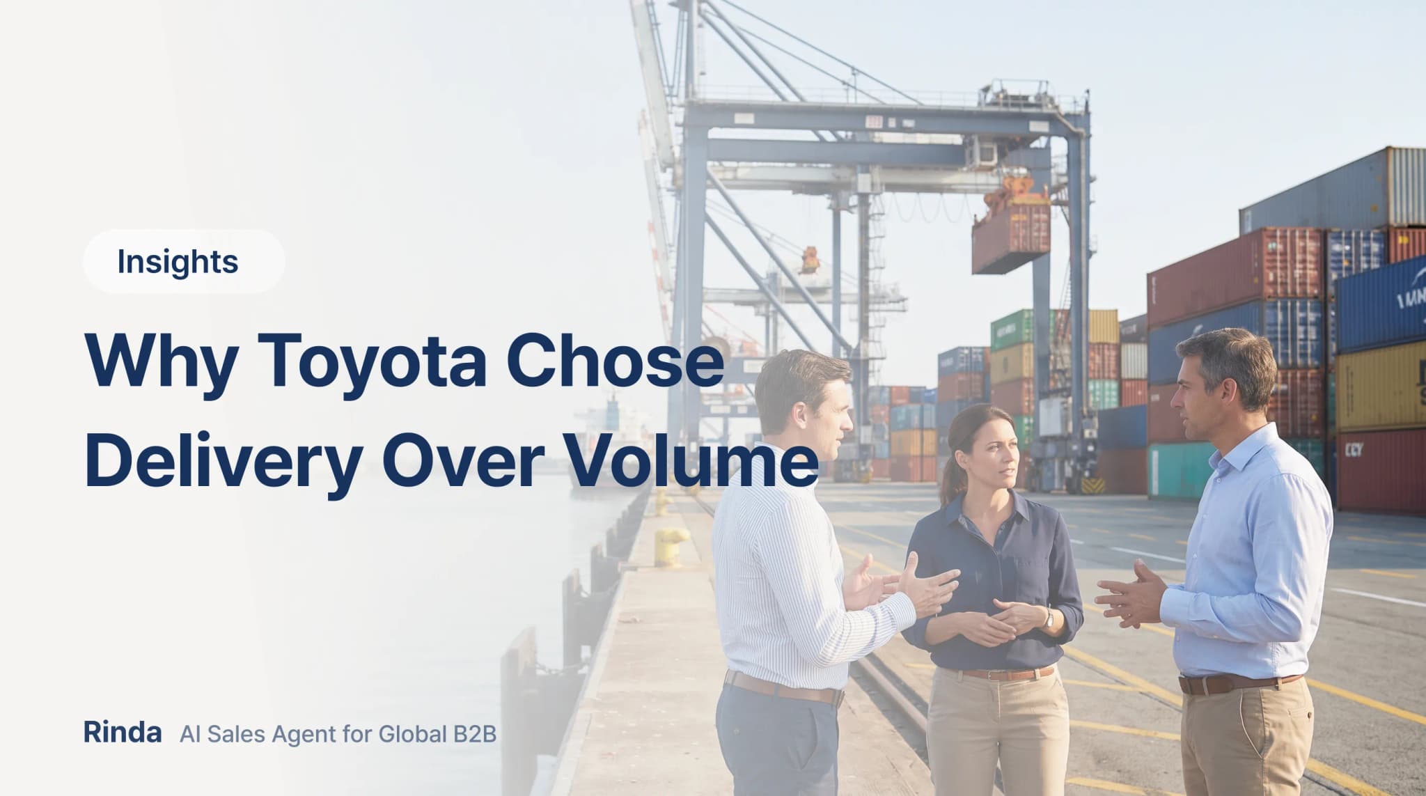 Why Toyota Chose Delivery Over Volume