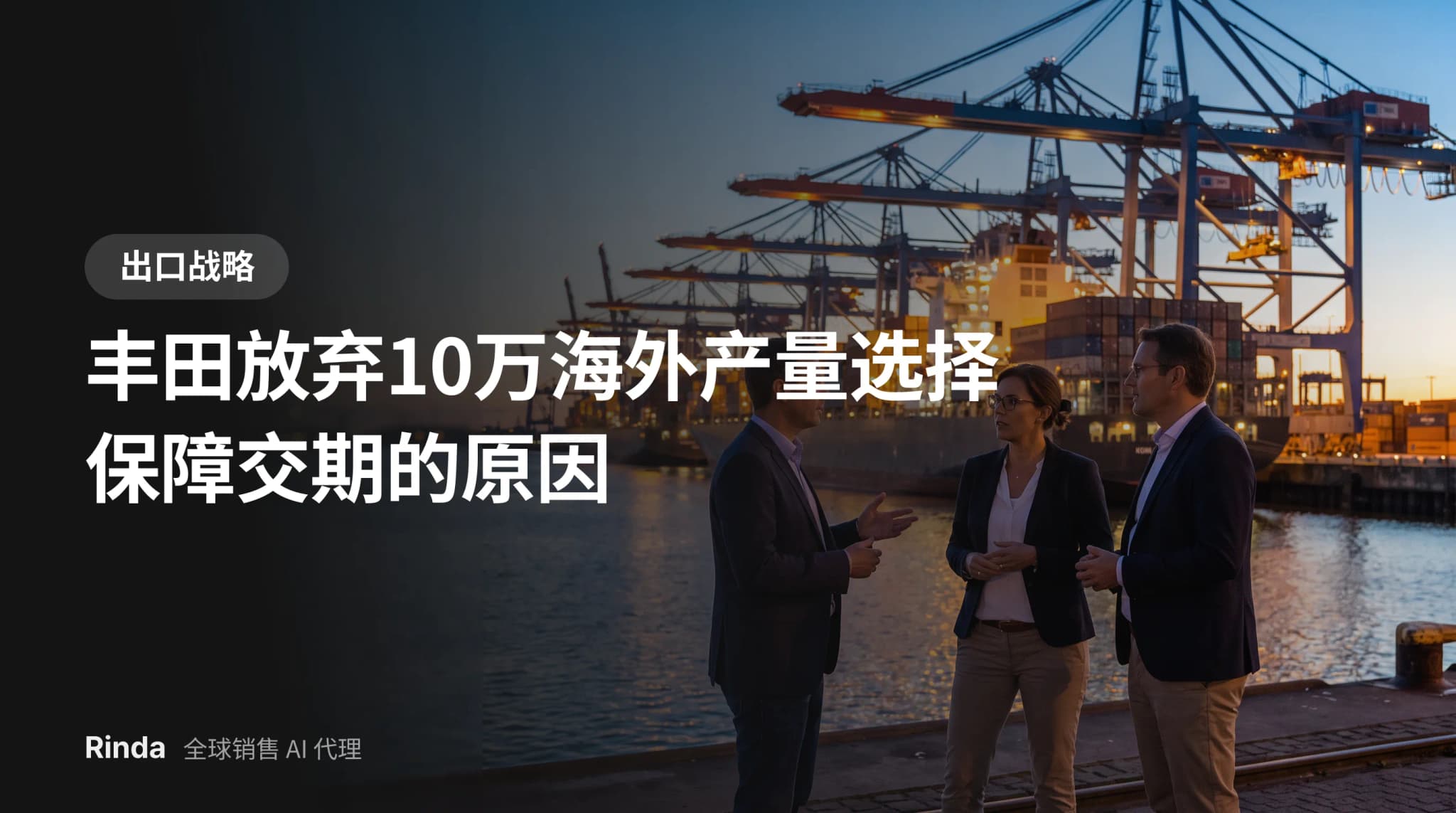 丰田放弃10万海外产量选择保障交期的原因