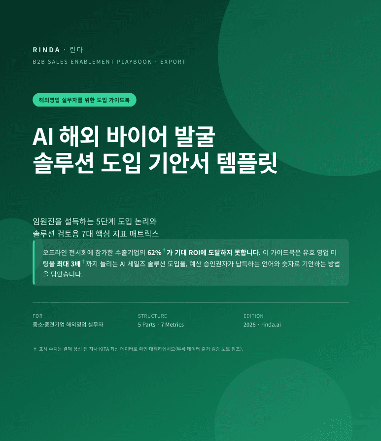 AI 해외 바이어 발굴 솔루션 도입 기안서 템플릿 preview 1